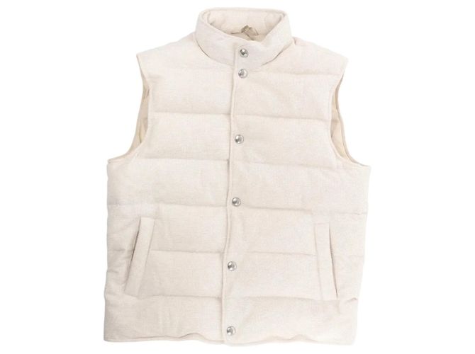 Autre Marque Chaleco de lino y algodón Eleventy en Beige, Talla 50 IT