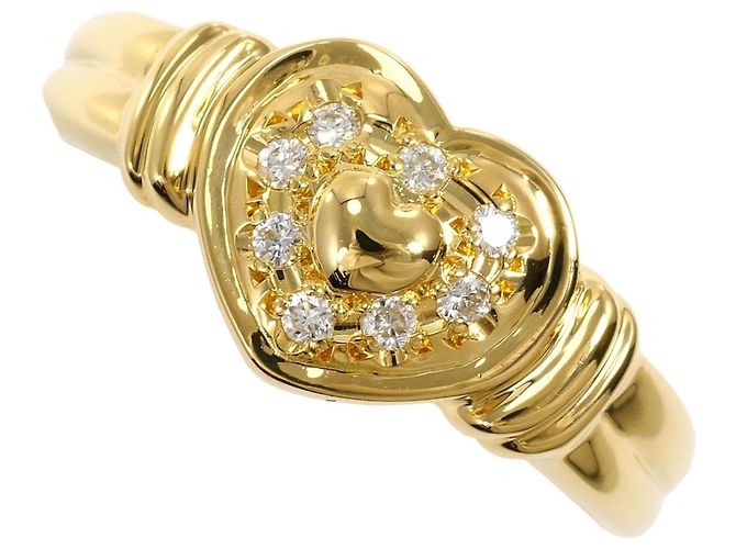 Autre Marque 18K Gelbgold-Ring mit Diamant Golden