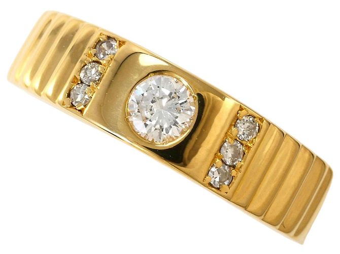 Autre Marque 18K Gelbgold Diamantring Golden