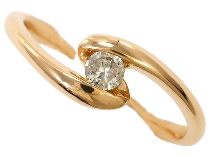 Autre Marque 18K Roségold-Ring mit Diamant Golden