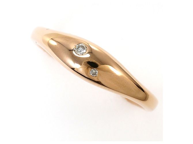 Autre Marque 18K Roségold-Ring mit Diamant Golden