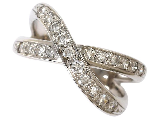 Autre Marque 18K Weißgold-Ring mit Diamant Golden