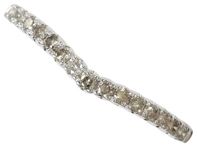 Autre Marque 10K Weißgold Diamantring Golden