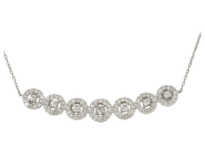 Autre Marque Platin-Diamant-Halskette
