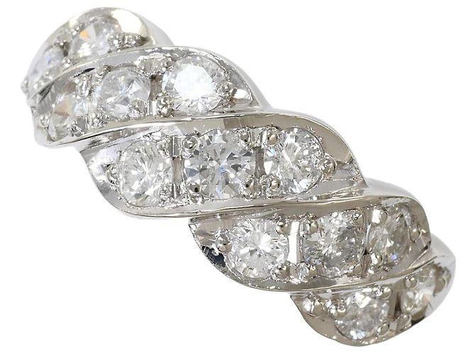 Autre Marque Platin 900 Ring mit Diamant