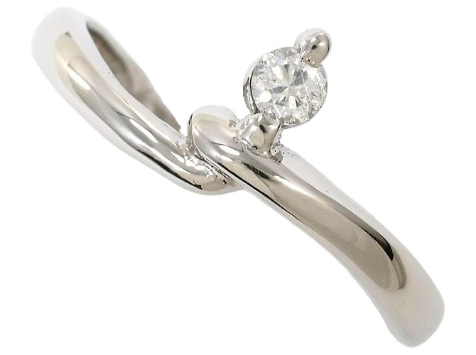 Autre Marque PT900 Platinring mit Diamant
