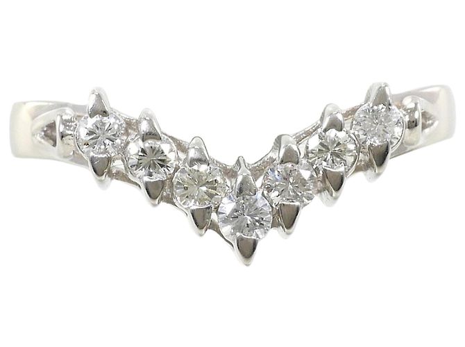Autre Marque PT900 Platinring mit Diamant