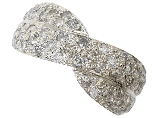 Autre Marque Platin-Diamant-Ring 