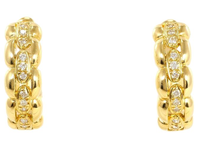 Autre Marque Orecchini a clip in oro giallo 18K con diamanti D'oro