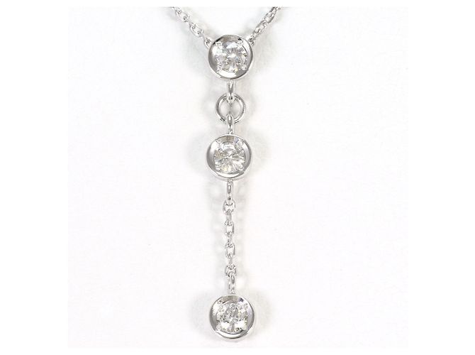 Autre Marque 18K Weißgold Diamant Halskette Golden