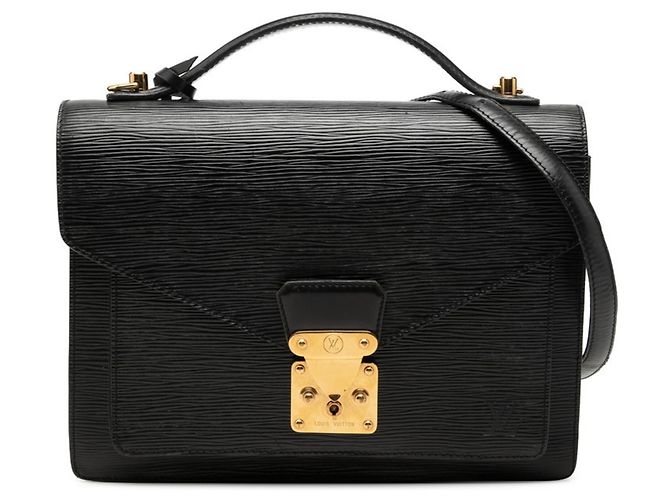 Louis Vuitton Epi Monceau Handtasche Schwarz