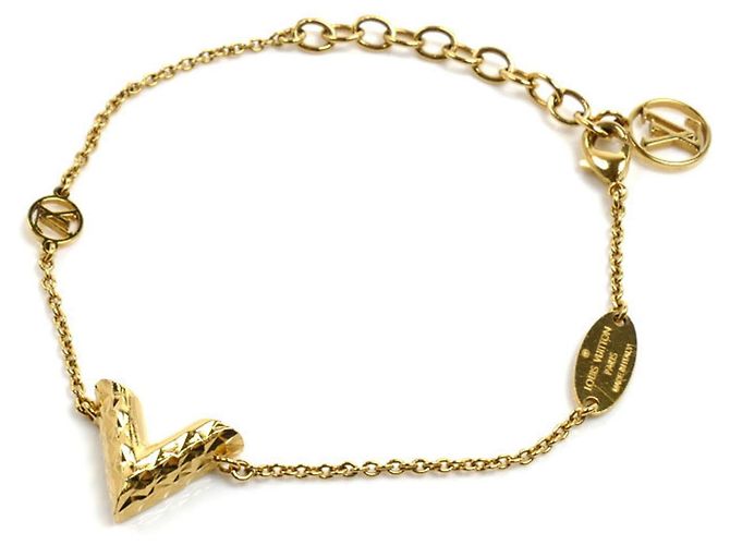 Pulsera charm Louis Vuitton chapada en oro Dorado