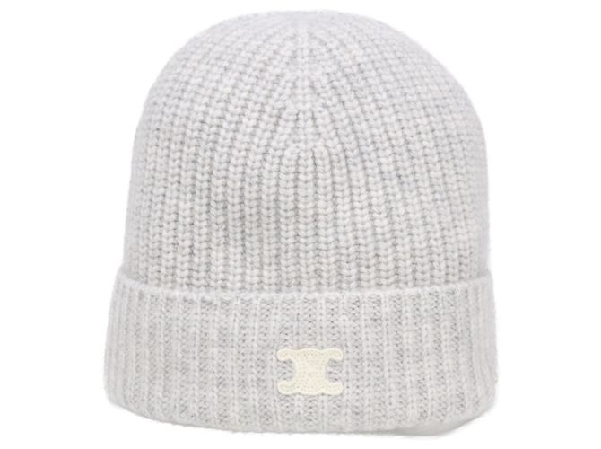 Céline Celine Cashmere Knit Hat Grey