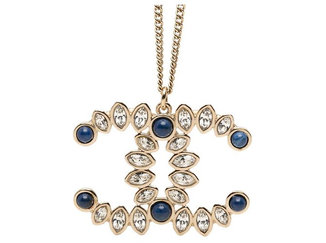 Chanel Coco Mark Bijou Necklace B19A Golden