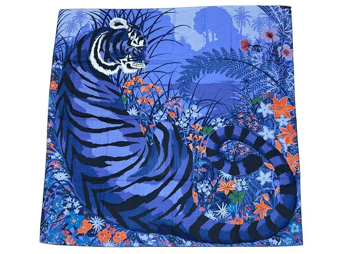 Stola Hermès Carre Geant 140 Tiger Multicolore