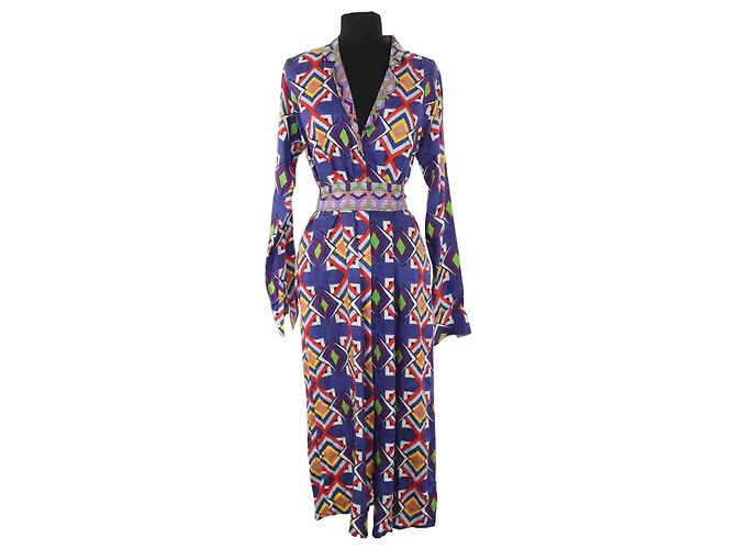 Autre Marque Vestido de algodón azul AML Paris