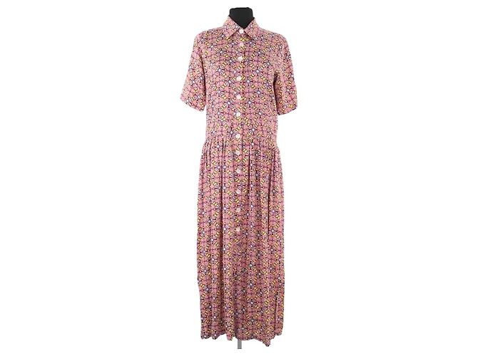 Autre Marque Vestido AML Paris de algodón rosa