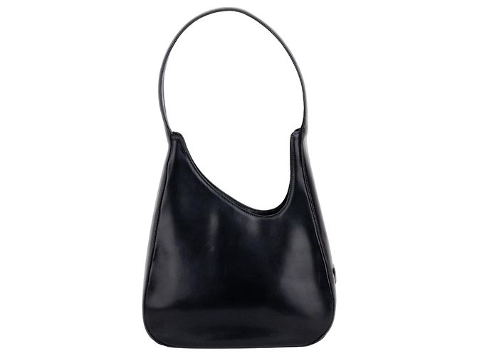 Prada AW98 Leather Hobo Shoulder Bag Black