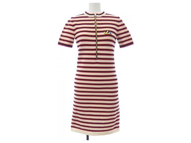 Louis Vuitton Kleid Schwarz Rot Beige
