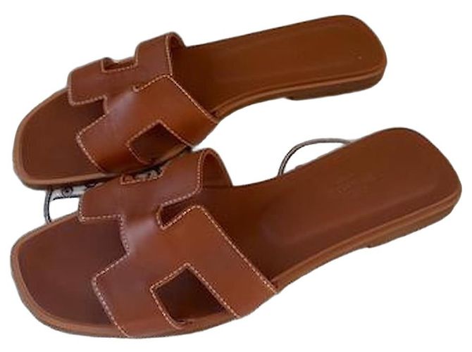 Hermès Oran Mules camel Hermes