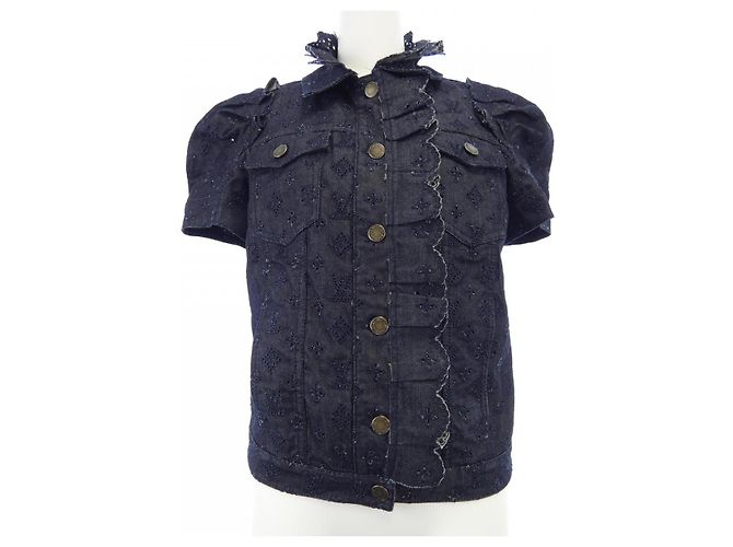 Giacca in denim Louis Vuitton Blu Blu navy