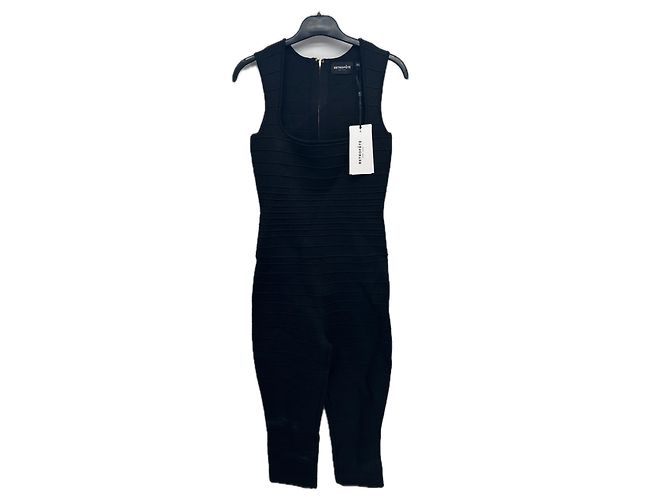 Retrofête Tuta nera glitterata Nero