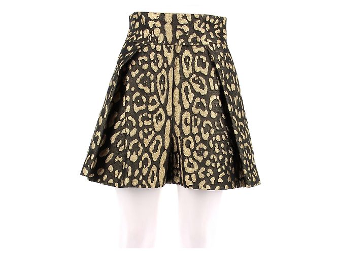 Dolce & Gabbana Shorts Gold und Schwarz Golden