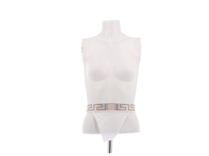 Versace Culotte bianca con strass Bianco