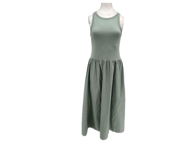 Vestido de algodón verde Cos
