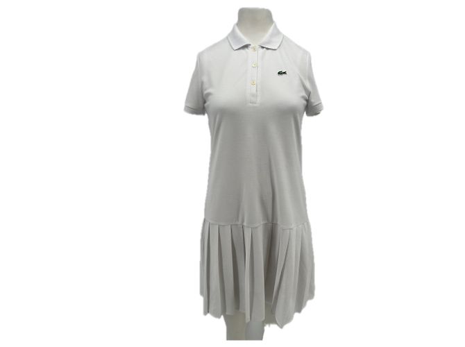 Lacoste Polo-Kleid weiß
