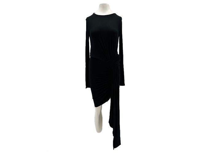 Schwarzes Viscose Kleid von Alexandre Vauthier Größe 38