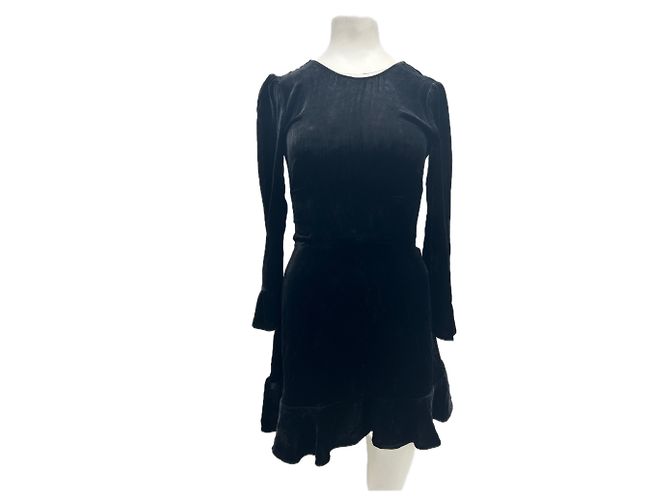 Autre Marque Schwarzes Samtkleid