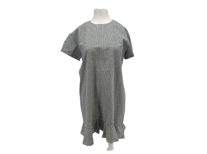 Valentine Gauthier Hahnentritt Kleid Baumwolle Schwarz S