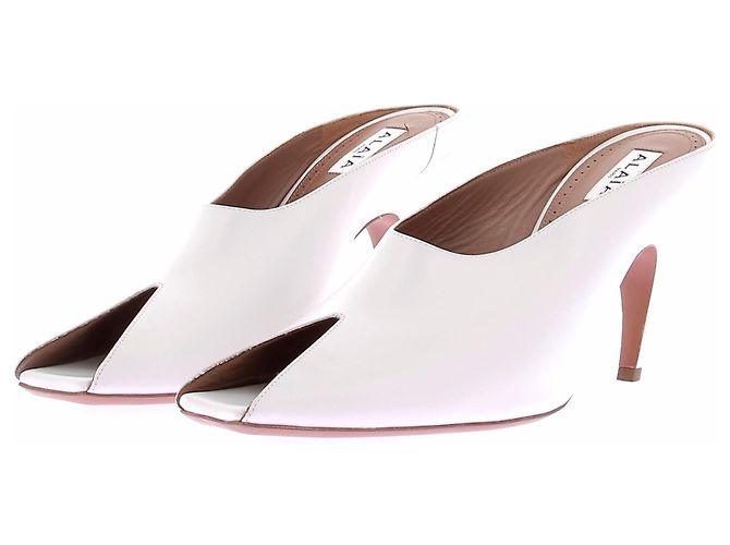 Alaïa Mules blanches à talons White