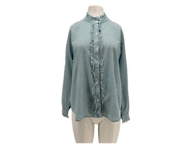 Autre Marque Camicia a quadretti vichy verde XIRENA S