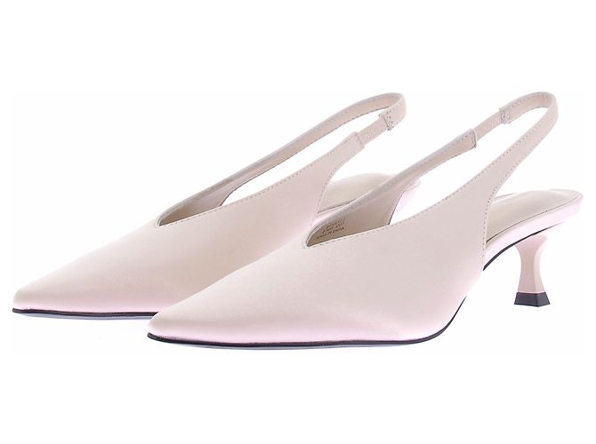 Autre Marque Slingbacks satinées blanches White