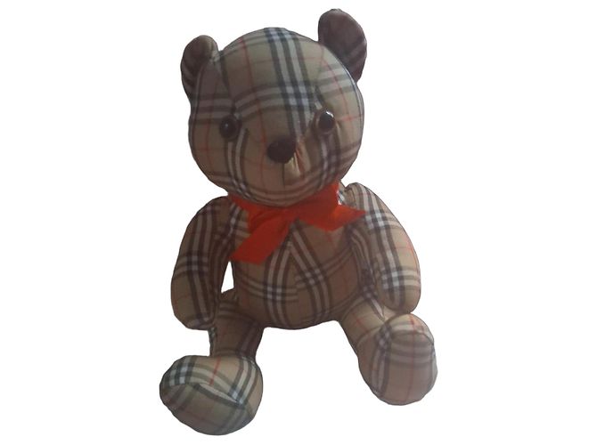 Burberry Teddy Bear Marrom Vermelho Bege