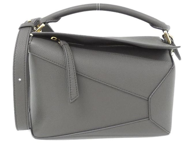 Loewe Puzzle Edge Small Handtasche Anthrazitgrau