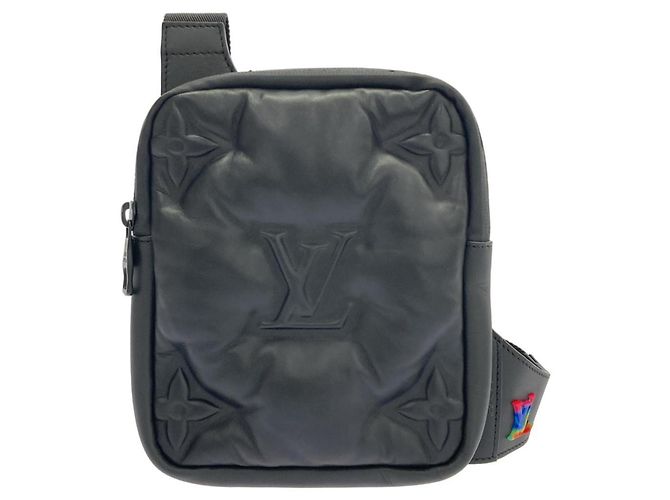 Borsa a tracolla in pelle nera Louis Vuitton Nero