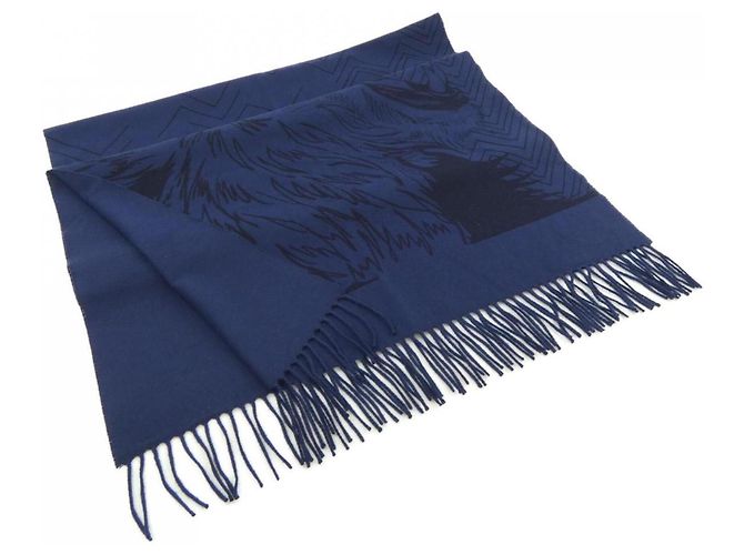 Hermès Hermes Navy Cashmere Stole Navy blue