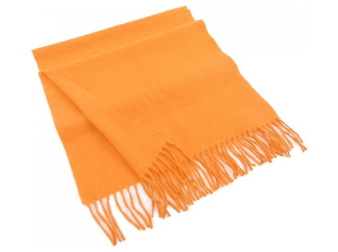 Hermès Hermes Orange Cashmere Stole