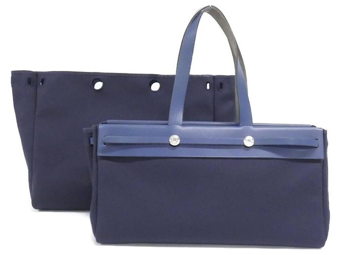 Hermès Borsa Cabas Hermes Herbag Blu