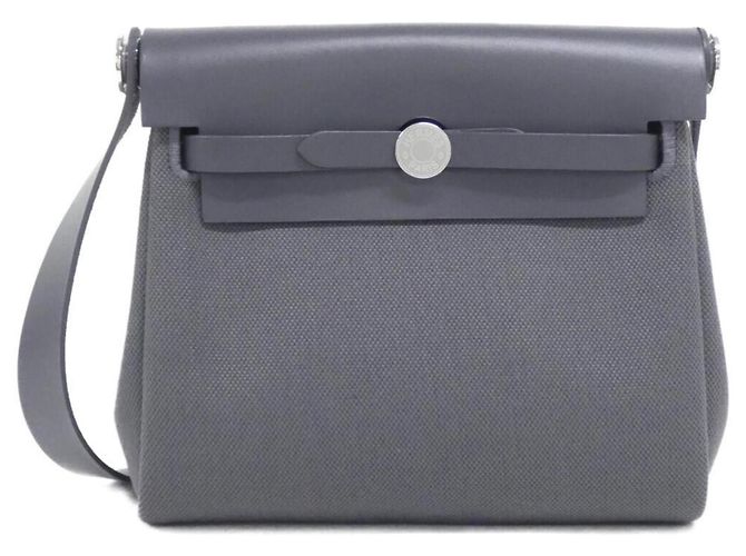 Hermès Bolsa de ombro Hermes Herbag Zip Cinza