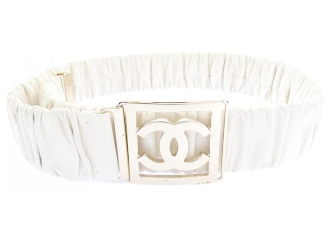 Cinturón Chanel Standard White Blanco
