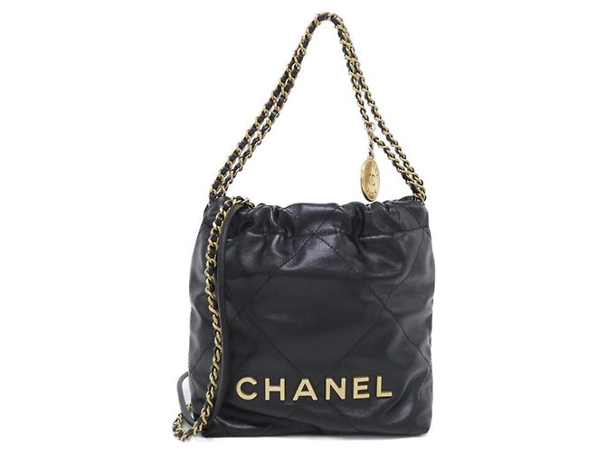 Mini borsa Chanel 22 Line Nero