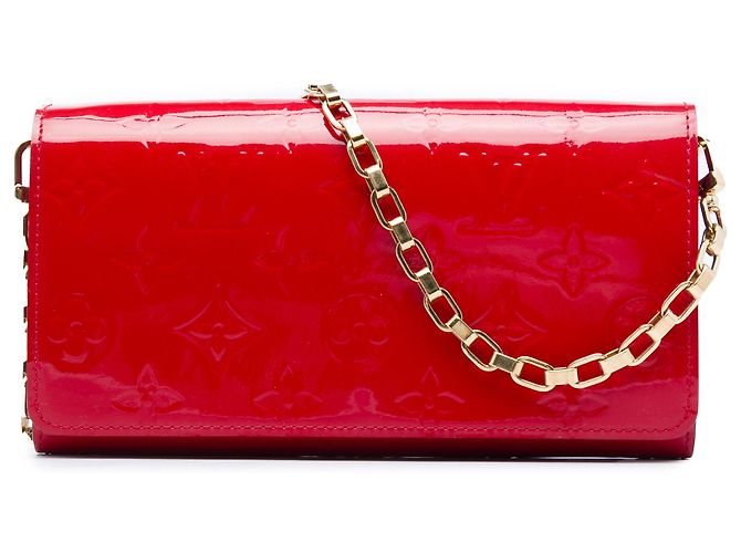 Cartera con cadena Louis Vuitton Monogram Vernis Rojo Roja