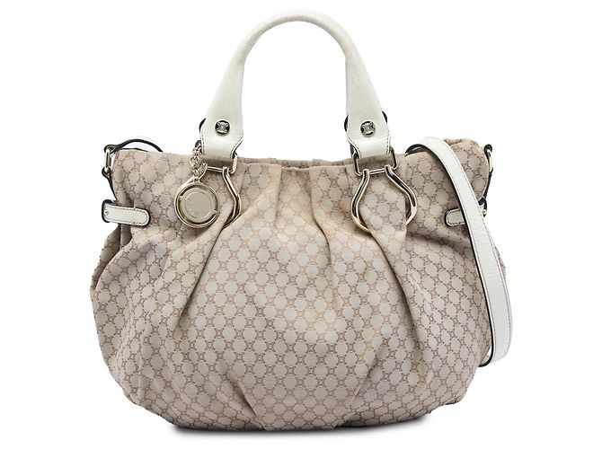 Céline Borsa a tracolla Celine in tela Macadam beige