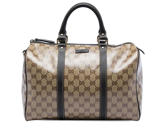Bolsa Boston Gucci Bege Medium GG Crystal Joy