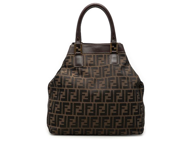 Fendi Tote aus braunem Zucca-Canvas