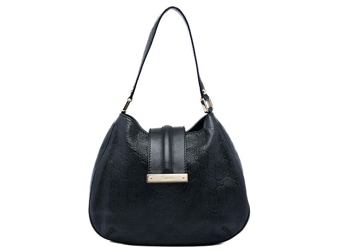 Bolso Hobo Guccissima negro tamaño Medium para mujer
